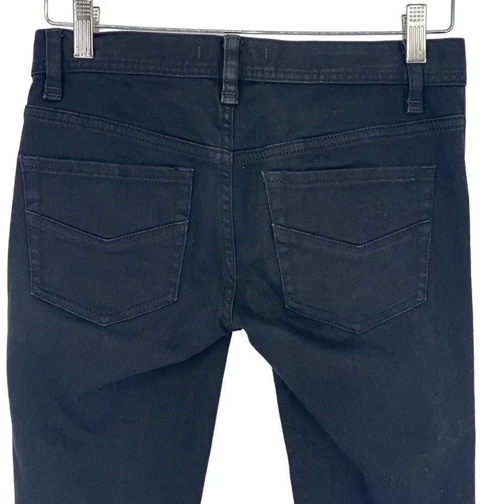 Free People Womens Levon Side Zipper Skinny Jeans Stretch Denim Black Size 25‎